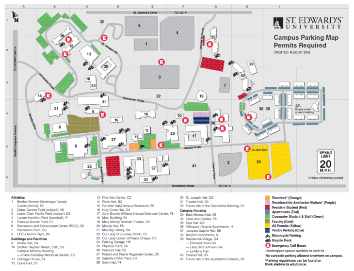 St. Edwards Campus Map